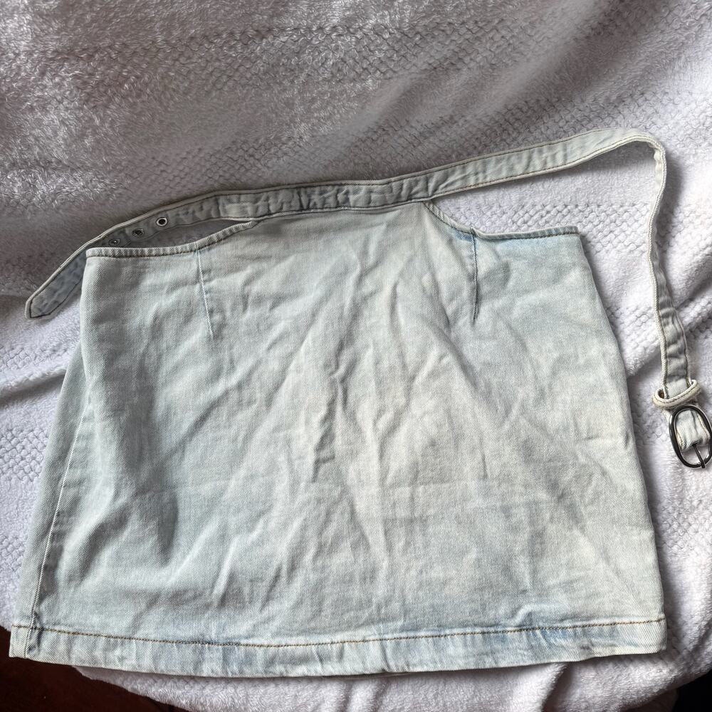 NWT WeWoreWhat denim cut out top, size Medium